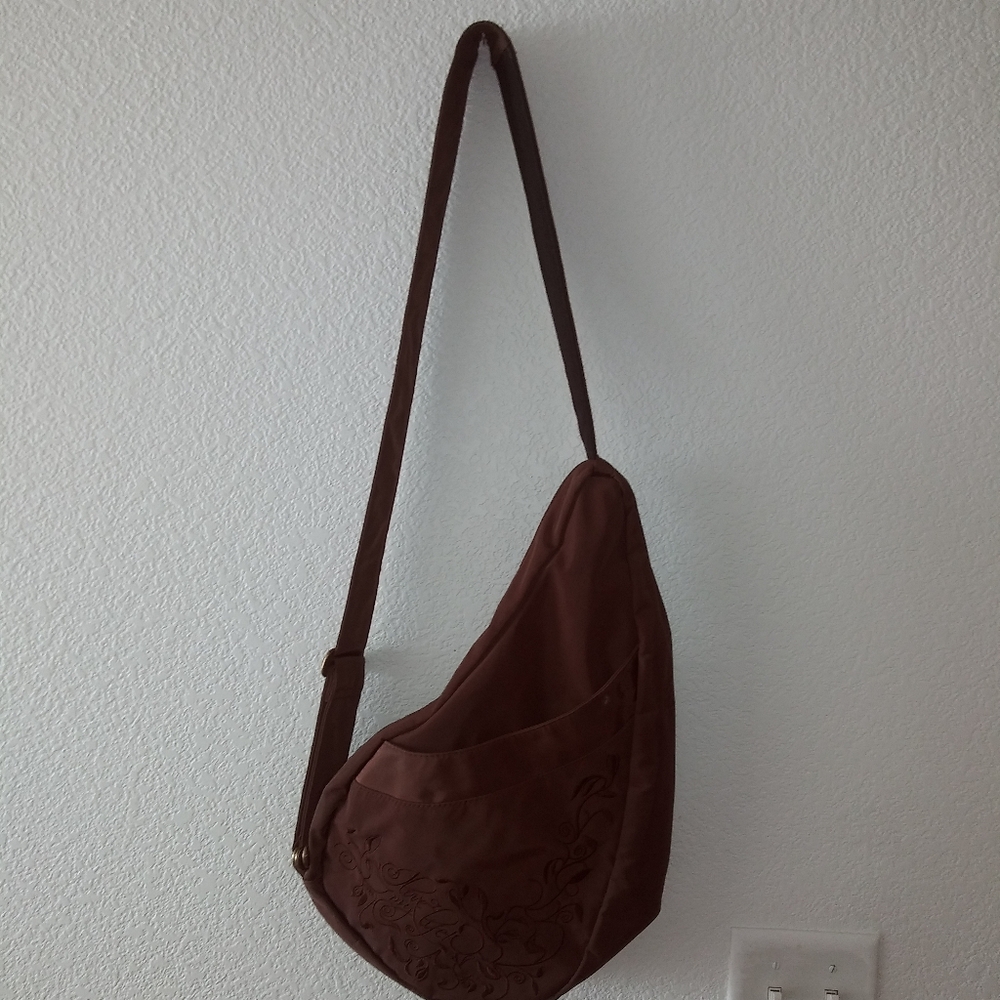Ameri Bag Healthy Back Bag Brown Embroidered Bag - image 7